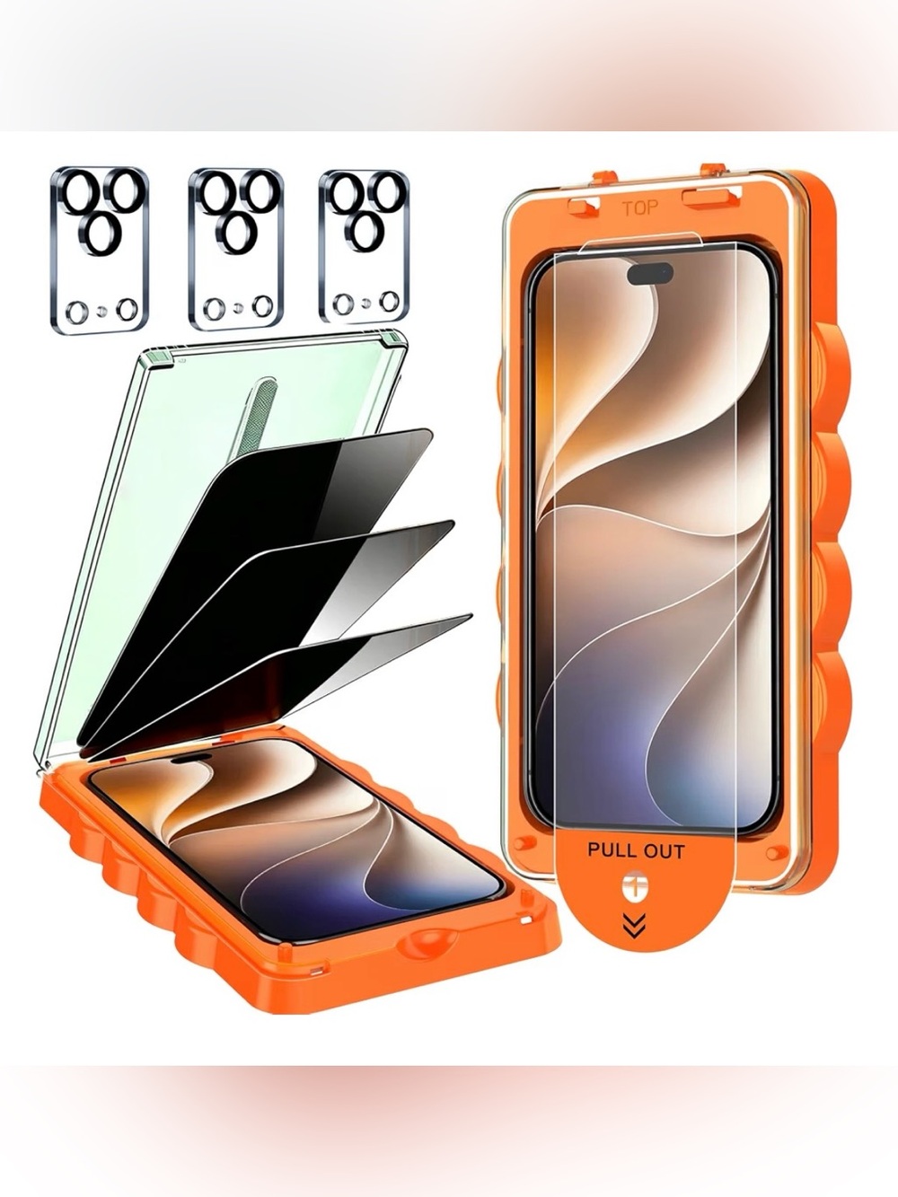 Privacy Screen Protector for 18 Pro, Tempered Glass